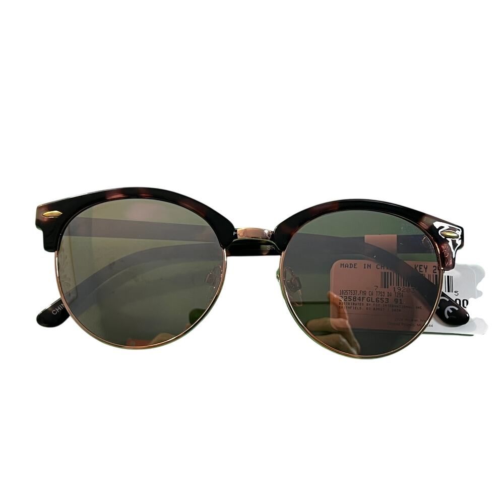 Foster Grant Women's Tortoise Brow Line Sunglasses NWT